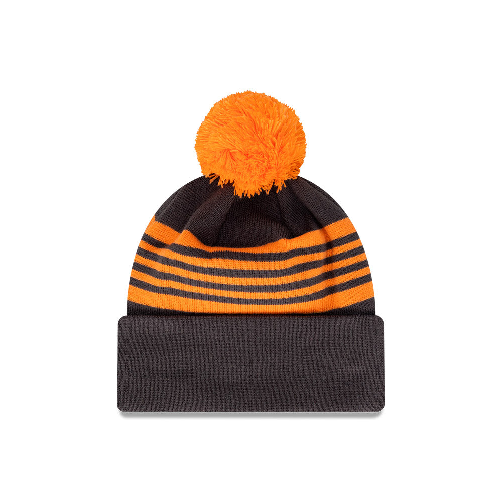 Greater Western Sydney Giants Beanie - AFL Official Team Colour Retro Collection Pom Knit - New Era